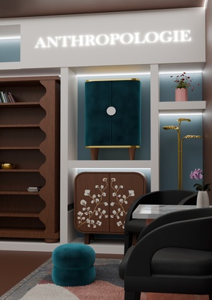 Витрина для бренда Anthropologie