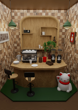 Витрина для японского ивента в котокафе МУРЧАШКА in JAPAN