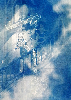 Серия иллюстраций в технике цианотипия