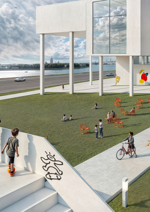 Благоустройство музея Chairs 