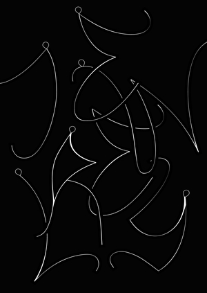 Cерия подвесок на основе шрифта somethorns