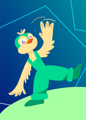 Гитти: птичка-маскот для СберМаркетинга