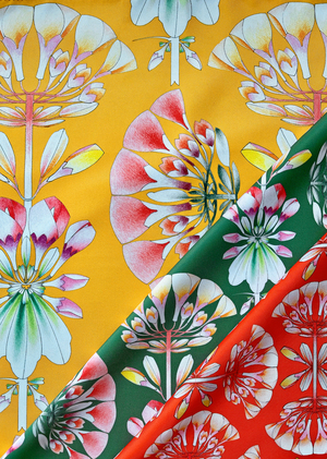 Textile print "Scarlet Flower" 