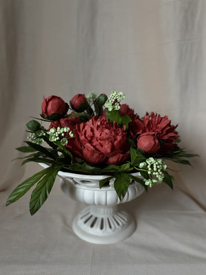 Porcelain flowers "Red peonies"