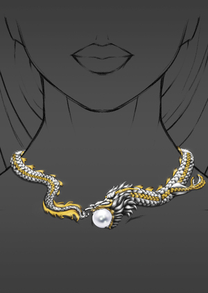 Ювелирный гарнитур "Лунь" - концепт эскизы