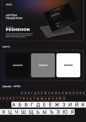 Peshehon.ru - личный
сайт-портфолио для HR