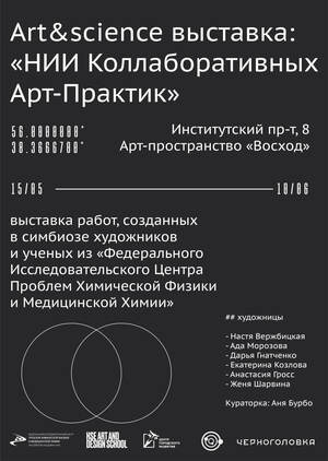 Проект: «НИИ КАП» 
/арт-резиденция/ выставка/
совместно с ФИЦ ПХФ и МХ