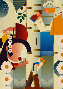 Праздничные иллюстрации / бриф «Газпром нефть»