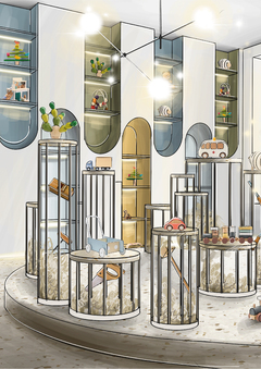 Дизайн детского магазина деревянных игрушек