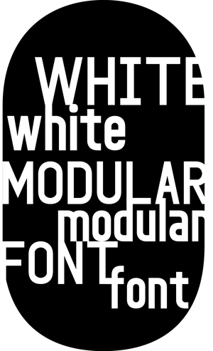 White Modular font