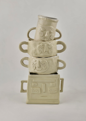 Изобретение глины | Чашки с лицами