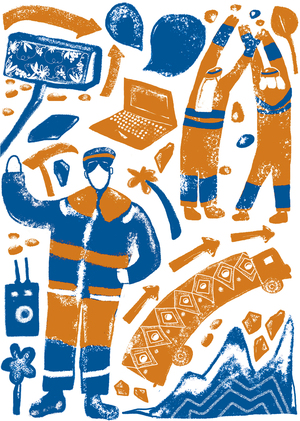 Праздничные иллюстрации в рамках брифа «Газпром нефть»