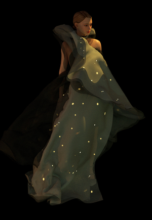 Fibonacci Spiral Dress in CLO 3D 