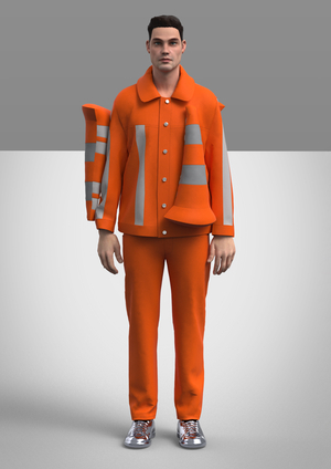 CLO 3D Traffic Cone Jacket