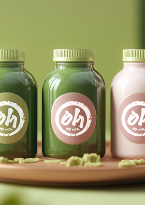 Сгенерированная айдентика oh my matcha